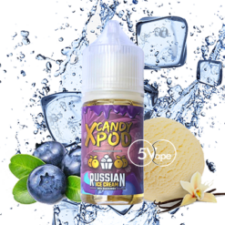 X Candy Pod Russian Ice Cream With Blueberries Salt Nic Kem Nga Việt Quất Lạnh