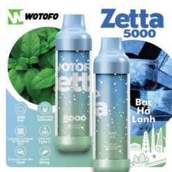 Wotofo Zetta 5000 Pod 1 Lần Bạc Hà Lạnh